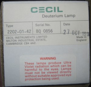 لامپ دوتریوم اسپکتروفتومتر ساخت انگلستان