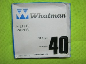 کاغذ فیلتر واتمن گرید 40 سایز 12.5 سانتی متری اشلس