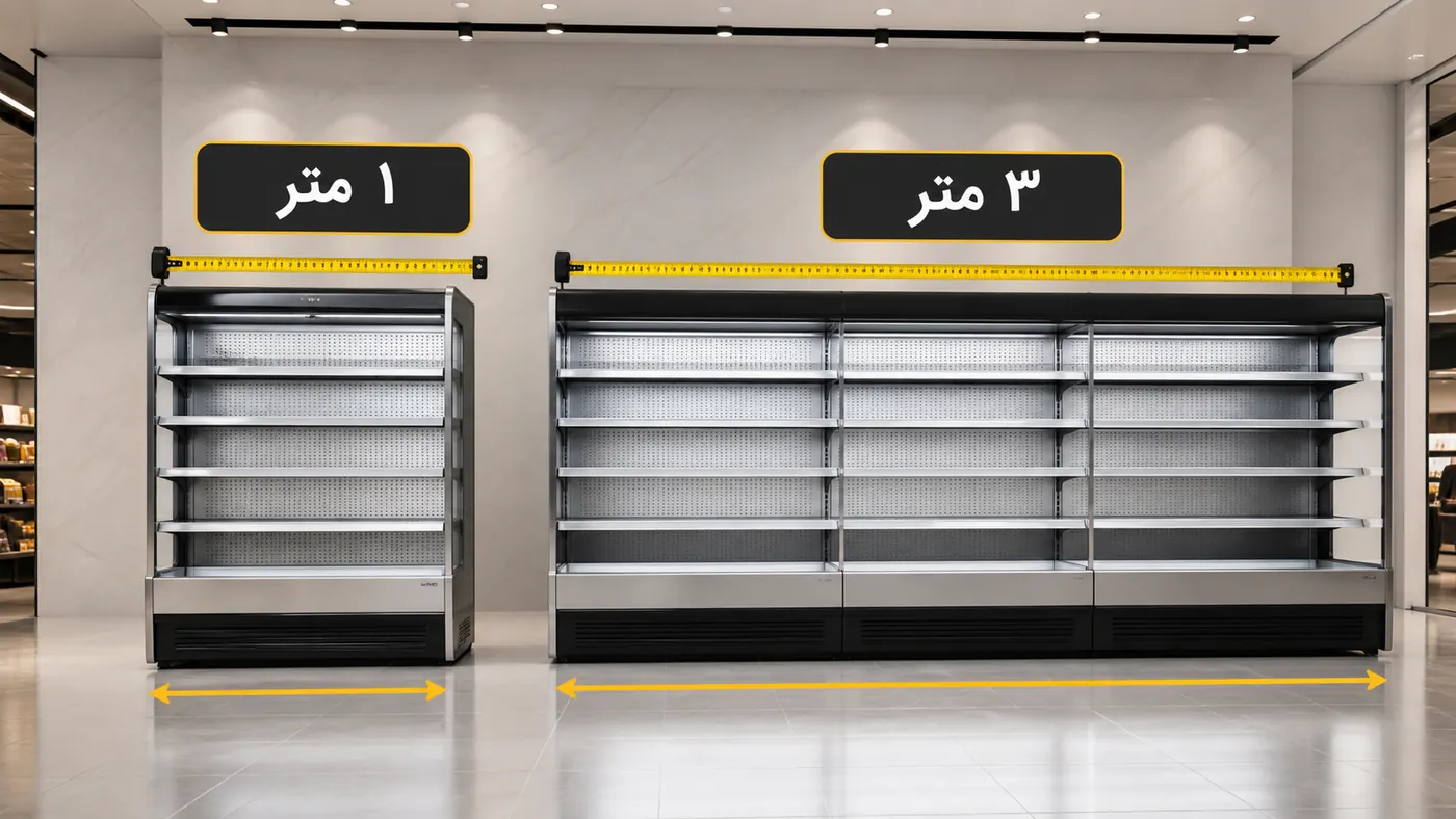 مقایسه قیمت هر متر یخچال پرده هوا و یخچال سه متری